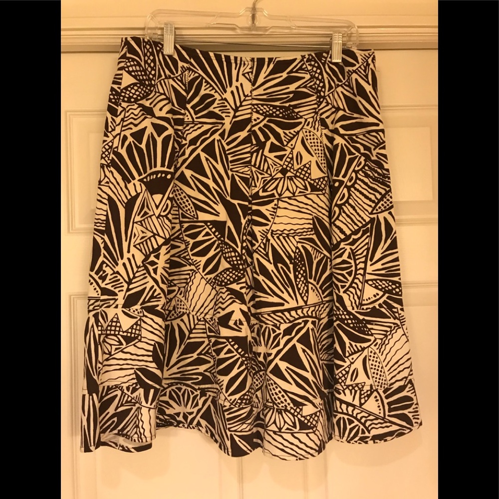 Brown and cream Cotton a line skirt